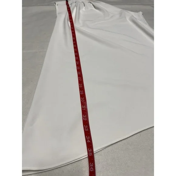 Alice + Olivia Womens 6 Melina One Shoulder Shift Dress White Asymmetrical Class - Picture 6 of 8